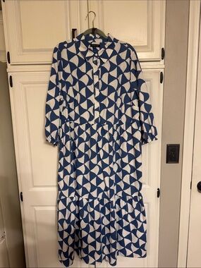rachel zoe blue and white dress | Dresses | Rachel Zoe Linen Blend Maxi Patterned Dress S Nwt Sequin dress DOLLY® DOLL BARBIE CLOTHES collection:all-collectors-sale Size:36 (S)